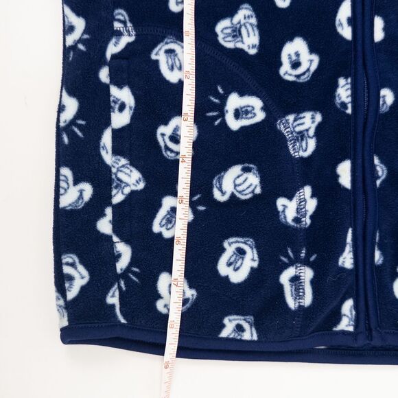 Uniqlo Fleece Jacket Kids 130cm 7-8 Navy Blue Disney Mickey Mouse Full Zip - Picture 9 of 9